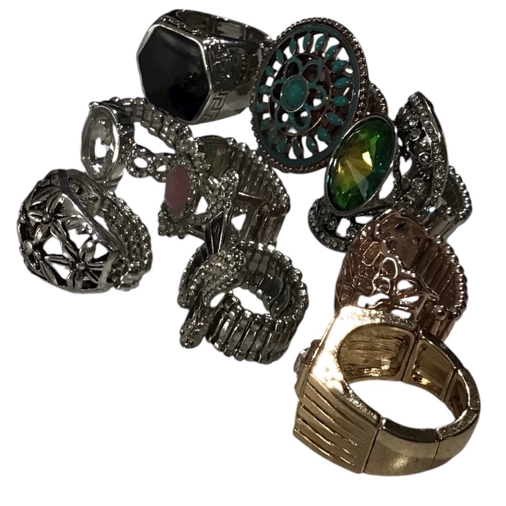 9 Stretch Statement Ring Bundle Adjustable - image 5